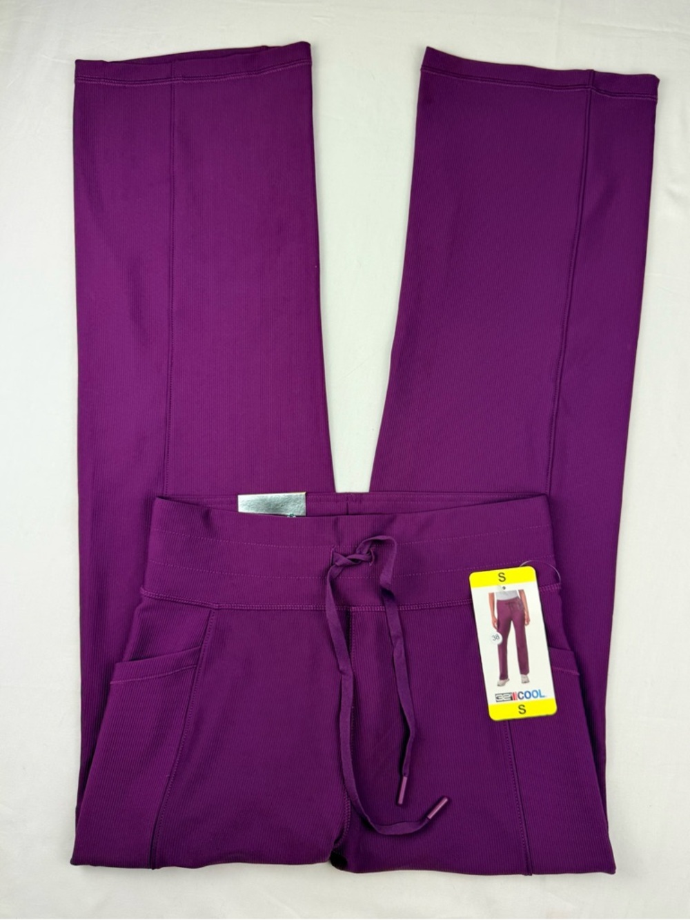 32 Cool Women's Purple Drawstring Lounge ribbed Pants